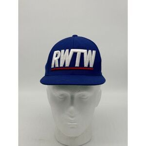 RWTW Hat Adult‎ Adjustable Blue Embroidered Logo Snapback Baseball Cap Mens NEW